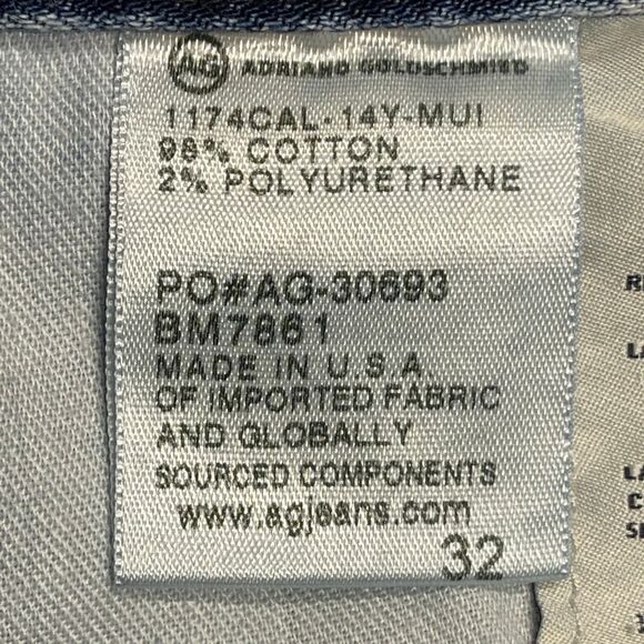 AG Adriano Goldschmied Mens the graduate tailored leg jeans sz 32x28 blue jeans - Picture 12 of 12